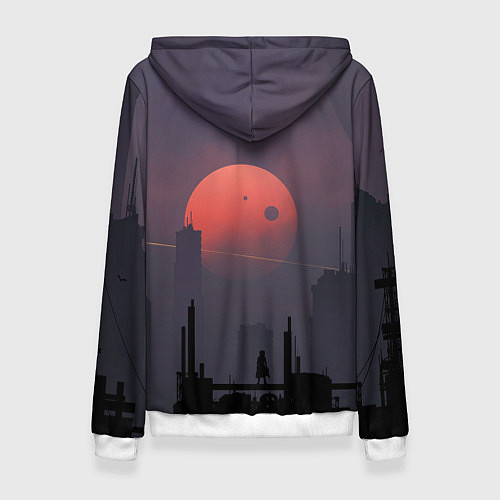 Женская толстовка Cyberpunk 2077 - Arasaka / 3D-Белый – фото 2