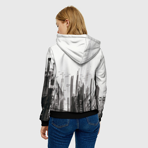 Женская толстовка Cyberpunk 2077 Arasaka / 3D-Черный – фото 4