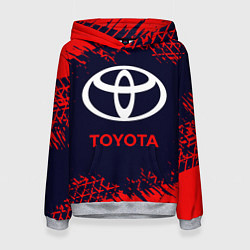 Толстовка-худи женская TOYOTA ТОЙОТА, цвет: 3D-меланж