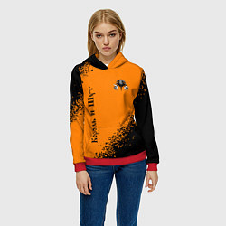 Толстовка-худи женская КОРОЛЬ И ШУТ, цвет: 3D-красный — фото 2