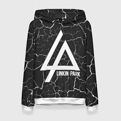 Толстовка-худи женская LINKIN PARK ЛИНКИН ПАРК, цвет: 3D-белый