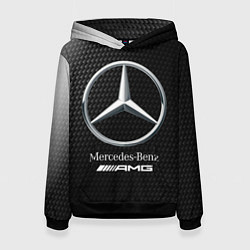 Толстовка-худи женская MERCEDES МЕРСЕДЕС, цвет: 3D-черный