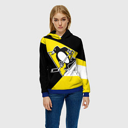 Толстовка-худи женская Pittsburgh Penguins Exclusive, цвет: 3D-синий — фото 2