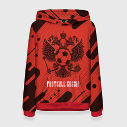 Толстовка-худи женская FOOTBALL RUSSIA Футбол, цвет: 3D-красный
