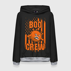 Толстовка-худи женская Boo Crew covid19, цвет: 3D-меланж