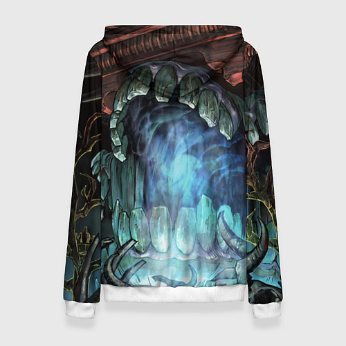 Женская толстовка Jujutsu Kaisen Sukuna подземелье / 3D-Белый – фото 2