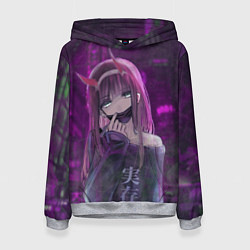 Толстовка-худи женская Zero Two in mask, цвет: 3D-меланж