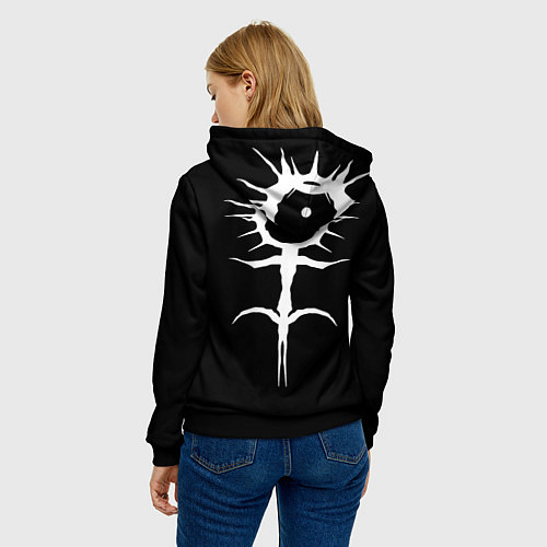 Женская толстовка GHOSTEMANE НА СПИНЕ / 3D-Черный – фото 4