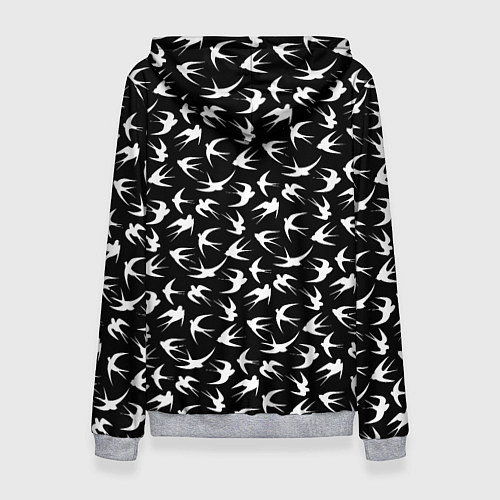 Женская толстовка Ласточки / 3D-Меланж – фото 2