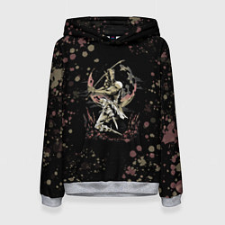Толстовка-худи женская Лунный самурай Z, цвет: 3D-меланж