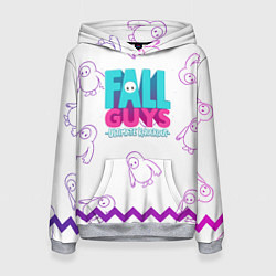Толстовка-худи женская Fall Guys, цвет: 3D-меланж