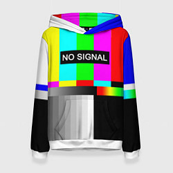 Толстовка-худи женская NO SIGNAL, цвет: 3D-белый