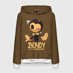 Толстовка-худи женская Bendy And The Ink Machine, цвет: 3D-белый