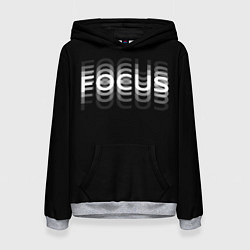 Толстовка-худи женская FOCUS: WHITE, цвет: 3D-меланж