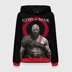 Толстовка-худи женская God of War, цвет: 3D-красный