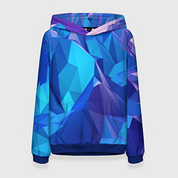 Толстовка-худи женская NEON CRYSTALLS, цвет: 3D-синий
