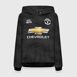 Толстовка-худи женская MANCHESTER UNITED 2021 - AWAY, цвет: 3D-черный