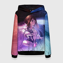 Толстовка-худи женская Урарака, Очако, цвет: 3D-черный