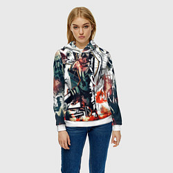 Толстовка-худи женская Haikyu Haikyuu Haikuu, цвет: 3D-белый — фото 2