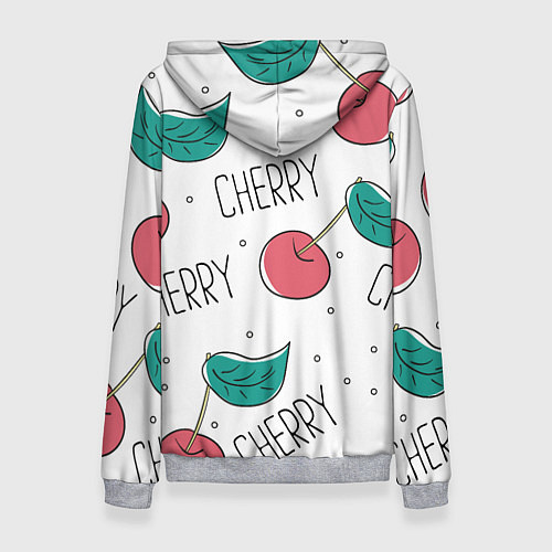 Женская толстовка Вишенки Cherry / 3D-Меланж – фото 2