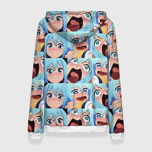 Женская толстовка Аква Коносуба Aqua Konosuba / 3D-Белый – фото 2