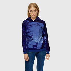 Толстовка-худи женская ЛЕС, цвет: 3D-синий — фото 2