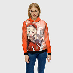 Толстовка-худи женская GENSHIN IMPACT, КЛИ, цвет: 3D-черный — фото 2