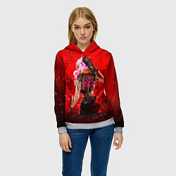 Толстовка-худи женская КИБЕРПАНК 2077, цвет: 3D-меланж — фото 2