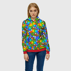 Толстовка-худи женская ПЕПЕ КЛОУН, цвет: 3D-красный — фото 2