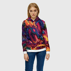 Толстовка-худи женская HYPER BEAST, цвет: 3D-белый — фото 2