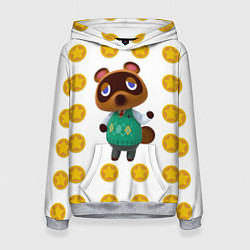 Толстовка-худи женская Animal crossing - Nook, цвет: 3D-меланж