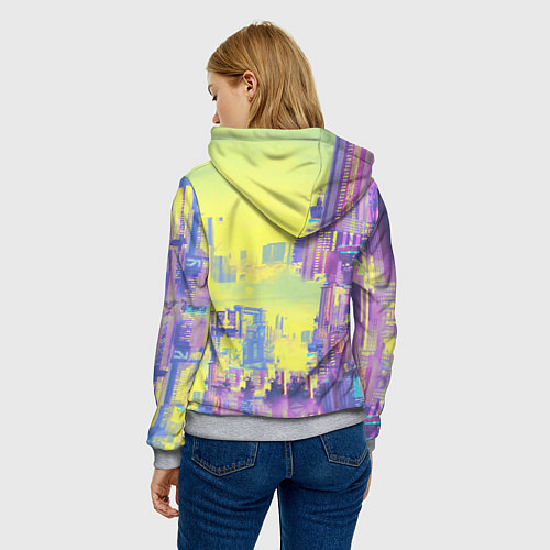 Женская толстовка Cyberpunk 2077 / 3D-Меланж – фото 4