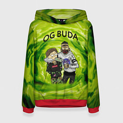 Толстовка-худи женская Репер - OG Buda, цвет: 3D-красный