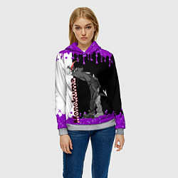 Толстовка-худи женская Monokuma, цвет: 3D-меланж — фото 2