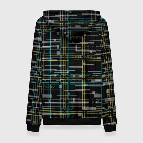 Женская толстовка Cyberpunk Tartan / 3D-Черный – фото 2