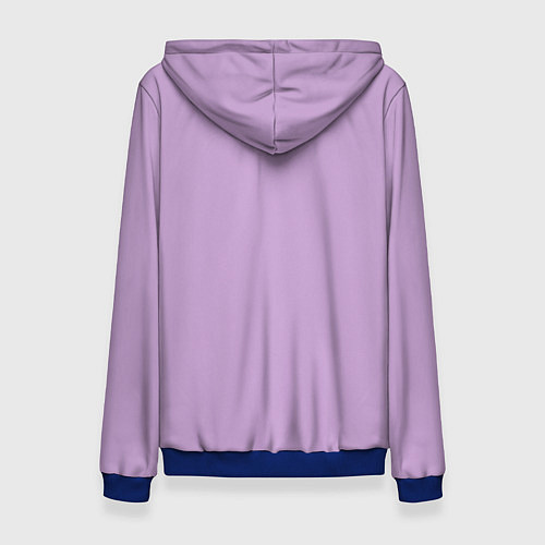 Женская толстовка Глициниевый цвет без рисунка / 3D-Синий – фото 2