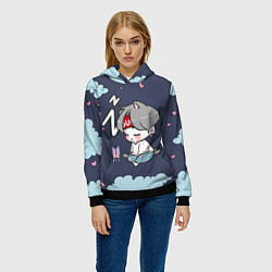 Толстовка-худи женская BTS Sleep, цвет: 3D-черный — фото 2