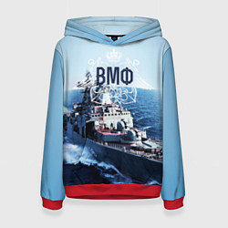 Толстовка-худи женская ВМФ, цвет: 3D-красный