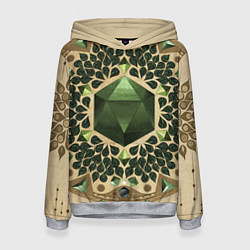 Толстовка-худи женская DnD Dices: Pattern, цвет: 3D-меланж