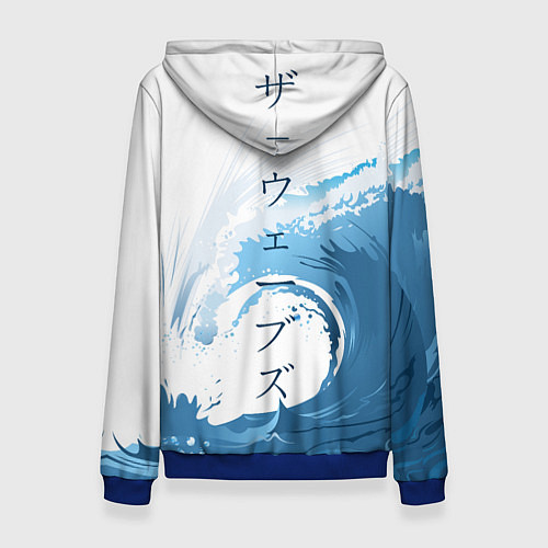 Женская толстовка WAVE ВОЛНЫ / 3D-Синий – фото 2