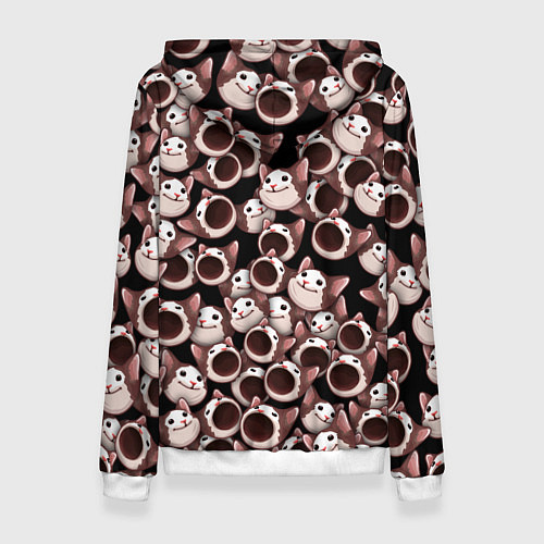 Женская толстовка Popping cats / 3D-Белый – фото 2