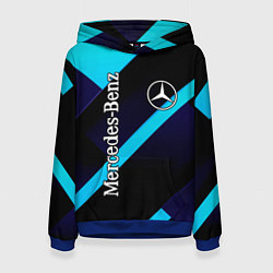 Толстовка-худи женская Mercedes Benz, цвет: 3D-синий