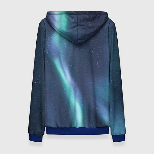 Женская толстовка Северное Сияние / 3D-Синий – фото 2