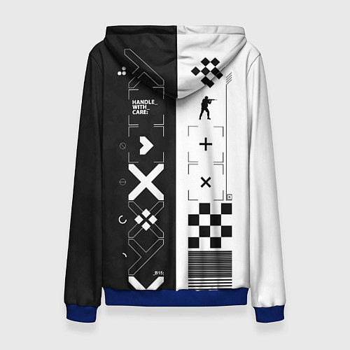 Женская толстовка Printstream Поток информации / 3D-Синий – фото 2