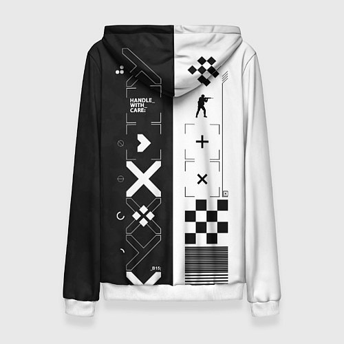 Женская толстовка Printstream Поток информации / 3D-Белый – фото 2