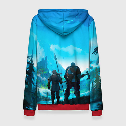 Женская толстовка Вальгала / 3D-Красный – фото 2