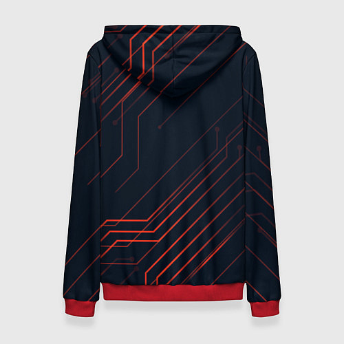 Женская толстовка CYBERPUNK 2077 samurai / 3D-Красный – фото 2