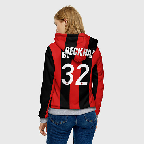 Женская толстовка Форма Милан Бекхэм / 3D-Меланж – фото 4