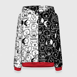 Толстовка-худи женская BTS BT21, цвет: 3D-красный