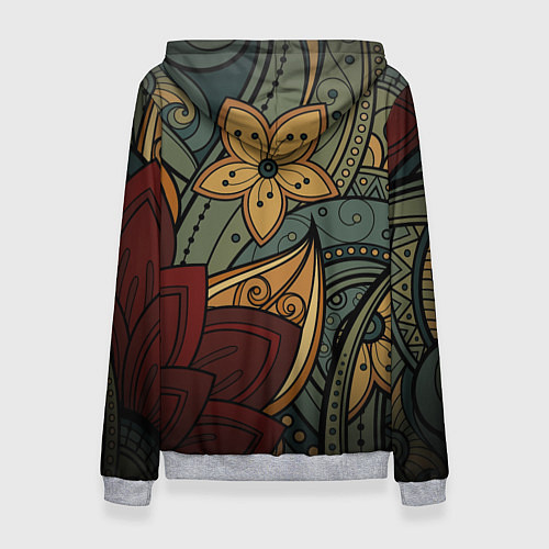 Женская толстовка Меладзе Цветы Мандала / 3D-Меланж – фото 2